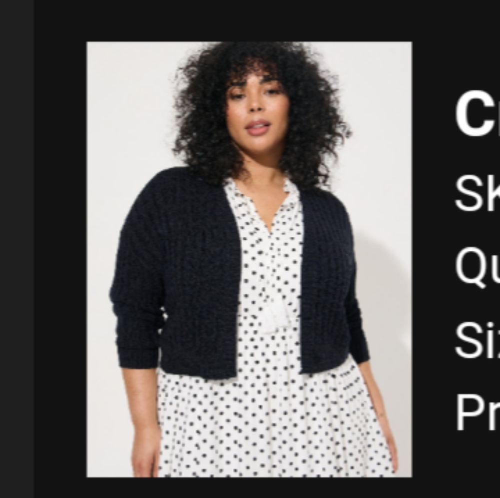 Torrid black cardigan